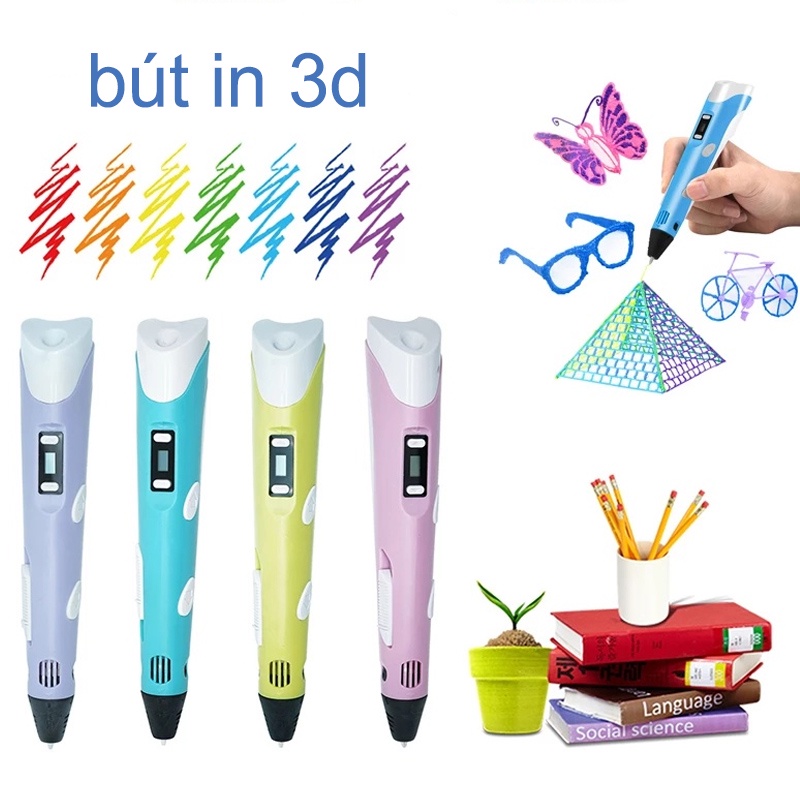 Bút in 3d,Bút Vẽ 3D Mô Hình in,giúp Bé Thêm Duc Do Mô Hình Sáng Tạo, Tu Duy Hình Học Không Gian Tốt