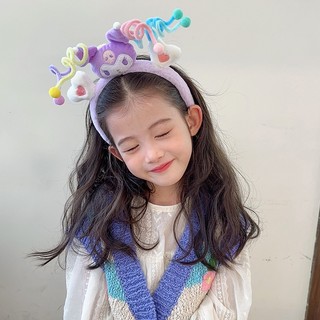 MEOWU Băng Đô Cài Tóc Hoạt Hình Melody Cinnaromoll Nhồi Bông Bản Rộng Dễ Thương Rửa Mặt Cho Nữ