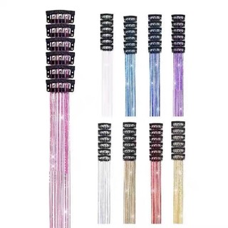 Set 6 Kẹp Tóc Giả Bằng Kim Tuyến Có thể dùng nhiệt Lấp Lánh Mới HaminStore