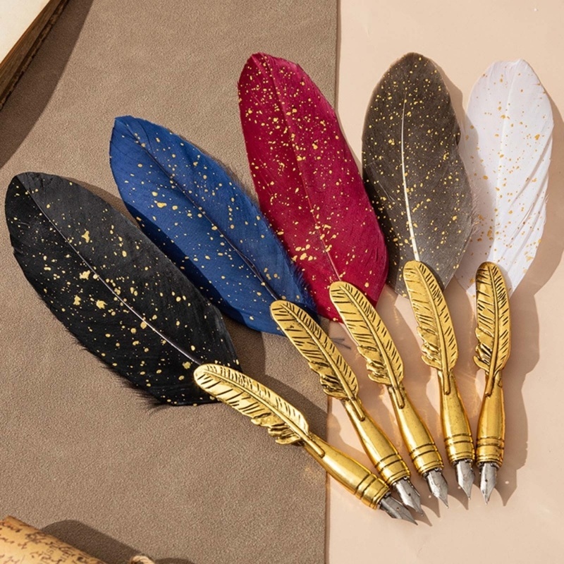 KIKIN Wax Seal Kits Feather Dip Pen cho đám cưới thư pháp Gothic