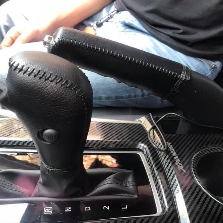 Bao da bọc Cần số & Phanh tay các đời xe Mitsubishi Xpander da nhập khẩu, khâu thủ công