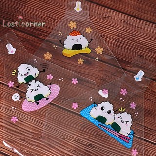 Lostcorner 100 Chiếc Hoạt Hình Dễ Thương Tam Giác Cơm Túi Đóng Gói Rong Biển Sushi Khuôn Túi Sushi Bento Phụ Kiện Rong Biển Cơm Sushi Túi Mới