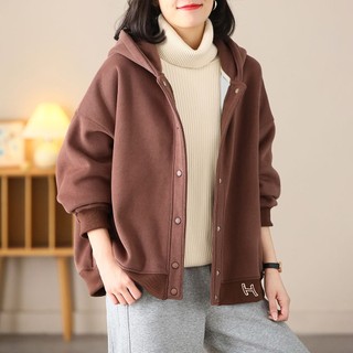Áo Khoác cardigan Có Mũ Trùm Dáng Rộng Thoải Mái Thời Trang Xuân Thu 2023 Phong Cách Hàn Quốc Mới