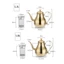 Ấm đun nước BORAGETE, Hộp đựng nước Nồi miệng dài 1,8L / 1,2L, Ấm trà có bộ lọc máy pha trà ô Long màu xanh lá cây bằng thép không gỉ Bình trà Ấm đun nước trà Dụng cụ cà phê