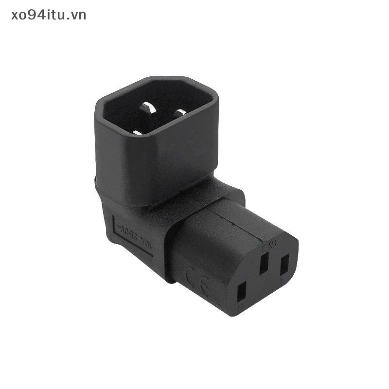 Xoitu Đầu Nối Chuyển Đổi Nguồn Điện 10a 3pin iec 90 Độ iec 320 c14 male Sang c13 female ac Cho lcd led wall vn