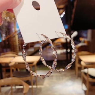 Khuyên Tai Kim Loại Xoắn Phong Cách Nhật Hàn Độc Đáo Hợp Thời Trang Mới