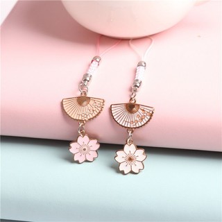 Mobile Mặt Dây Đeo Điện Thoại diy Hình Quạt Hoa Anh Đào Lớn Dễ Thương