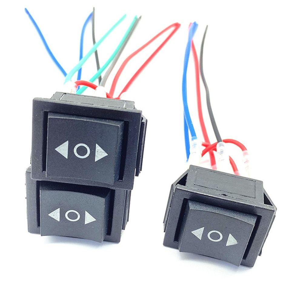 VVDZA Động cơ đảo chiều phân cực tạm thời, Công tắc đặt lại tự động 6 chân 220V 10A, Đặt lại đôi 3 vị trí ô tô điều khiển động cơ