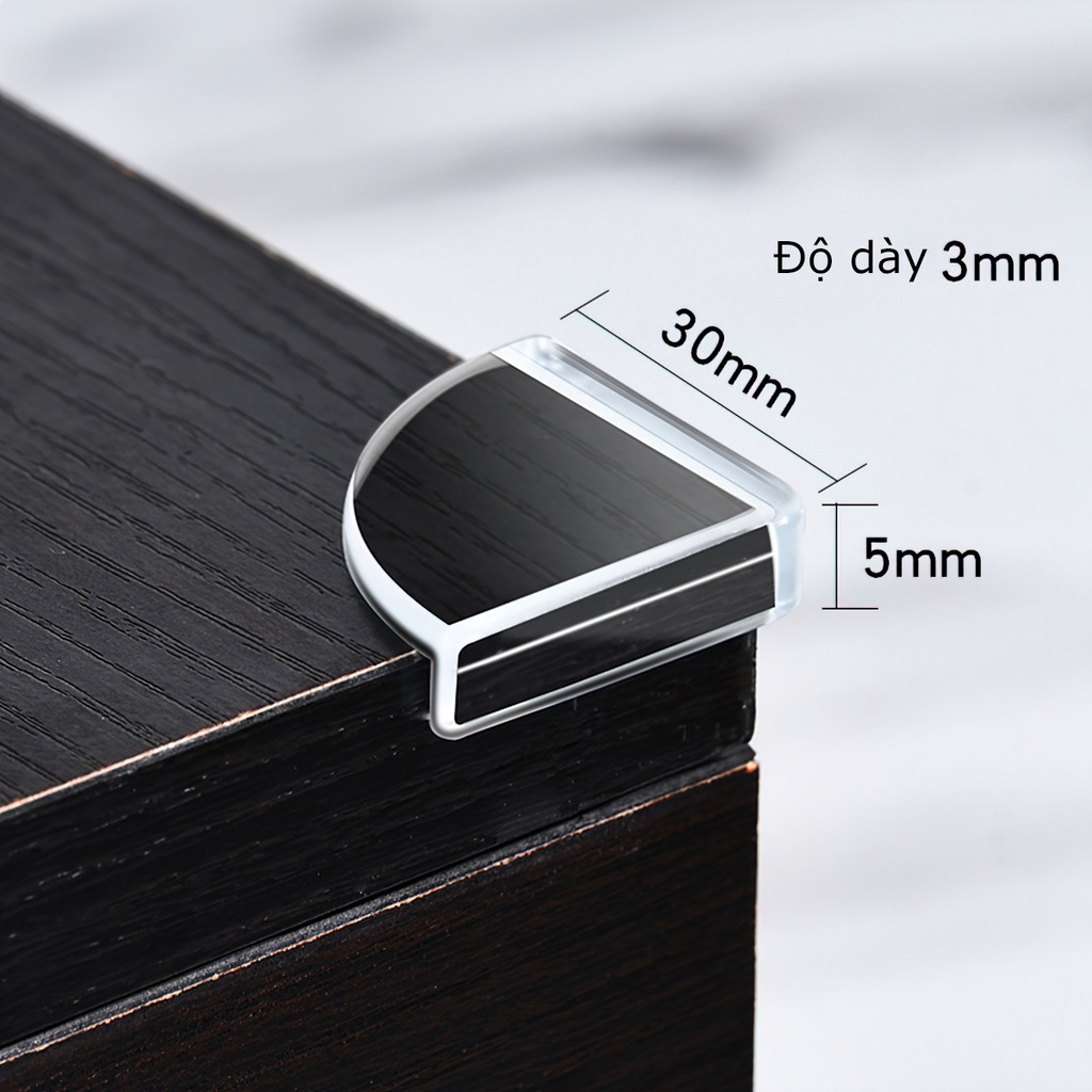 Miếng Bịt Góc Bàn Kính Bằng Silicon An Toàn Cho Bé