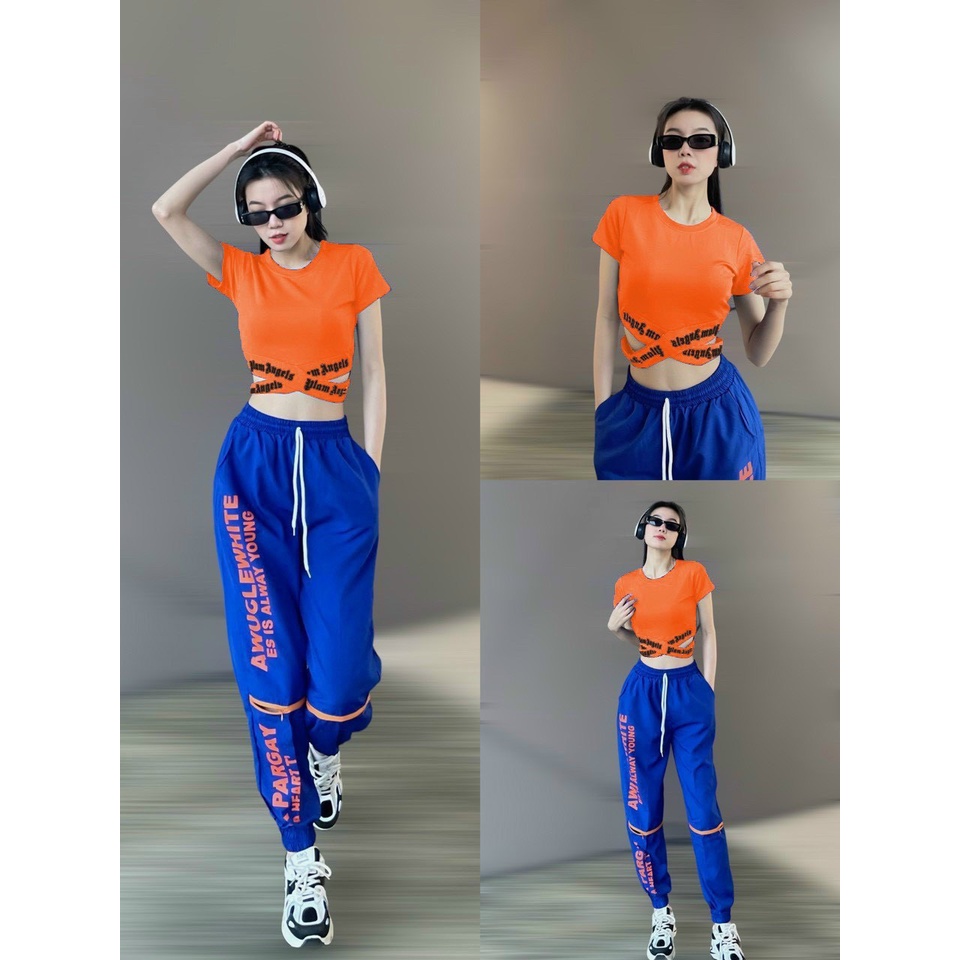 Quần jonger gió thể thao nữ có khóa gối tập gym, zumba, aerobic năng động trẻ trung