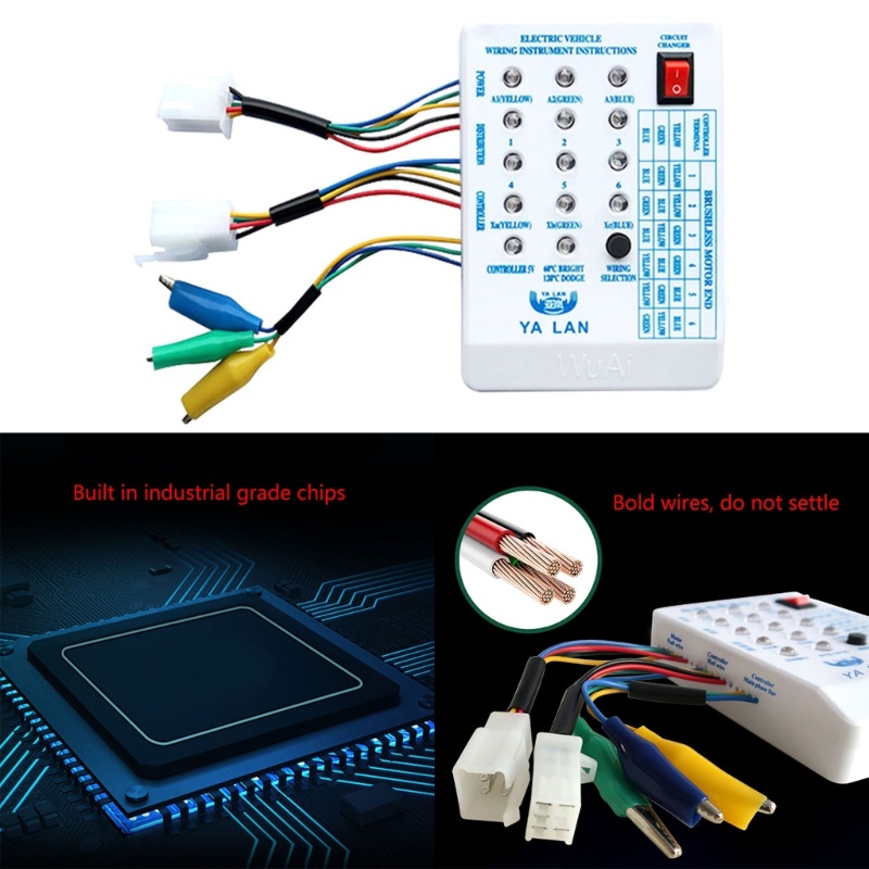 MIS 24V-120V Chạy Bằng Điện Không Chổi Than Xe Máy Kiểm Tra Động Cơ Xe Tay Ga Điều Khiển Máy Dò Cho Ô Tô DIY