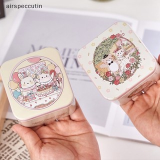 Airspecutin Hộp Kẹo Hoạt Hình Họa Tiết Gấu Niêm Phong Tốt Vintage Phục Sinh Cookie Tins EN