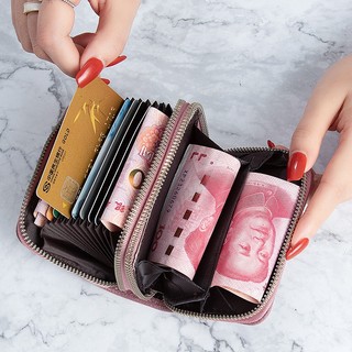 Ví da PU PIERRE LOUES dáng ngắn nhiều ngăn đựng thẻ cỡ lớn thời trang cho nữ
