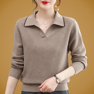 Áo sweater Dệt Kim Chui Đầu Dáng Rộng Phong Cách Phương Tây Thời Trang Xuân Thu Mới 2023 Cho Nữ