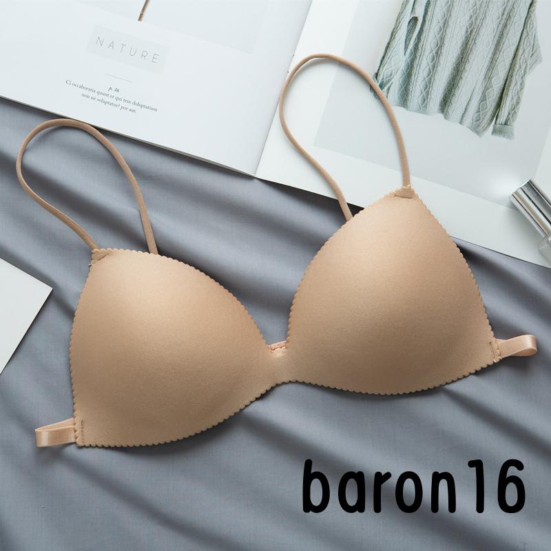 Áo Lót Cổ Chữ v Màu Trơn Có Đệm Ngực Cho Nữ