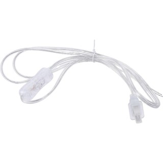 MODOMINO 2 Dây nguồn công tắc cắm trong suốt, Dây đèn trong suốt 2 lõi màu bạc bằng đồng 1,8 mét có công tắc, Cáp kết nối điện thiết bị gia dụng bằng cao su trong suốt bằng nhựa Pvc