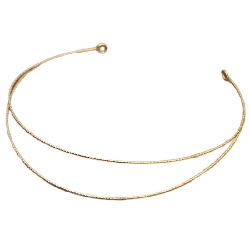 Mya Metal DIY Wedding Headband Cô Dâu Vương Miện Vàng Mũ Đội Đầu Tóc Đế Tóc
