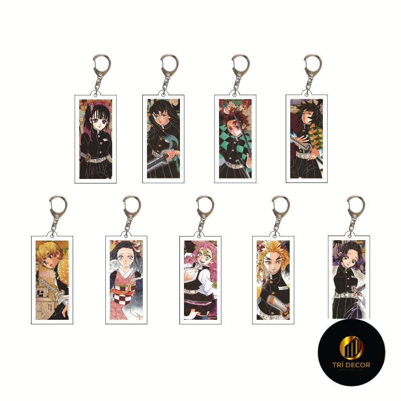 Kẻ giết quỷ: Kimetsu no Yaiba móc chìa khóa xuyên biên giới nhân vật ngoại vi nhân vật ngoại vi acrylic mặt dây chuyền c