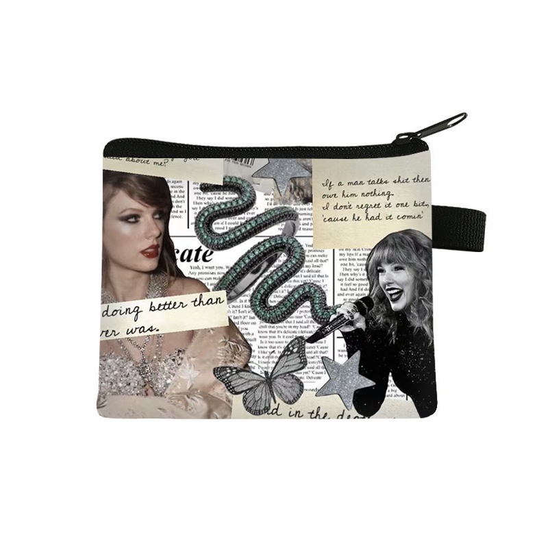 YT2 Ví đựng tiền xu Taylor Swift Túi thay đổi Túi xách nữ thời trang túi đựng thẻ polyester TY2