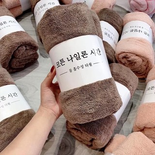 khăn mặt người lớn nhung san hô Hàn Quốc, khăn người lớn mềm mại, thấm hút tốt