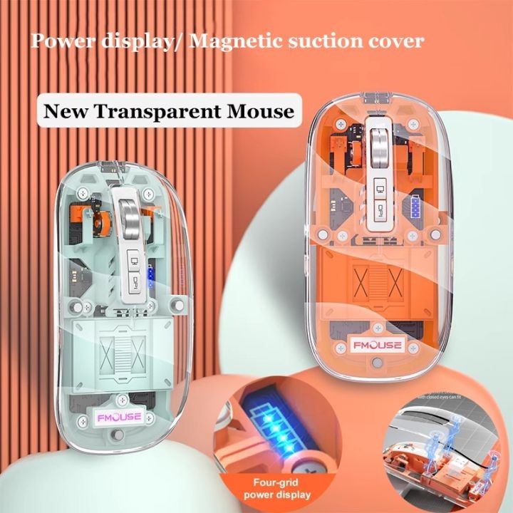 Chuột Bluetouth, Chuột Không Dây FMOUSE M133 Trong Suốt,Chống Ồn, Sạc ...