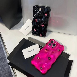 Sang Trọng Ốp Điện Thoại Mềm Chống Sốc In Hình Trái Tim Cho Iphone 15 14 13 12 11 pro max