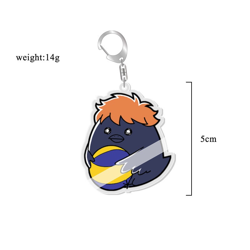 Móc khoá Anime Haikyuu volleyball! Hinata Shoyo Kageyama Tobio Hanging Animals Phụ Kiện Trang Trí Túi xách Balo