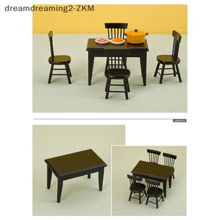 [dreamdreaming] Trang trí nội thất nhà búp bê Mô hình bàn và ghế thủ công Shoog Đạo cụ cảnh [zkm]