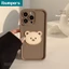 ibumpers Ốp Điện Thoại Iphone Cute Gấu Gâu 3D Ốp Lưng Dày Dặn Silicon Mềm Chống Bẩn Chống Sốc Cho iphone15 14 13 pro max 12 11 xs xr 7 8plus