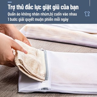 Túi Lưới Giặt Đồ Bảo Quản Quần Áo Đồ Lót Giày Trong Máy Giặt Túi Giặt Cao Cấp loại dày gia dụng Myd.23