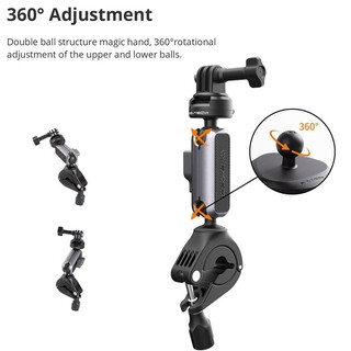 PGYTECH CapLock Xe Đạp Tay Lái Xe Máy Gắn Giá Đỡ Cho DJI OSMO Action 4 / 3 / 2, POCKET 3, Gopro Hero 12 / 11 / 10 / 9