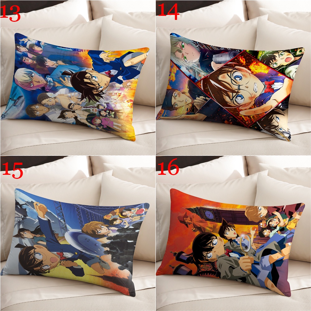 Vỏ gối hình chữ nhật Detective Conan Vỏ gối Polyester in một mặt (Không có lõi)