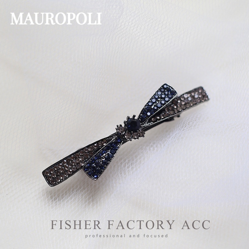 Mauropoli [Sẵn Sàng] Nơ Kim Cương Giả Cuộn Dây Hợp Kim Kẹp Tóc Nữ Hàn Quốc Retro Mũ Đội Đầu Thanh Lịch Top Kẹp Tóc Mùa Xuân