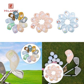 HILABEE Bộ 9 Vỏ Bọc Đầu Gậy Đánh Golf Chống Thấm Nước Kèm Thẻ Kỹ Thuật Số Bảo Vệ Thích Hợp Làm Quà Tặng Cho Người Mới Bắt Đầu