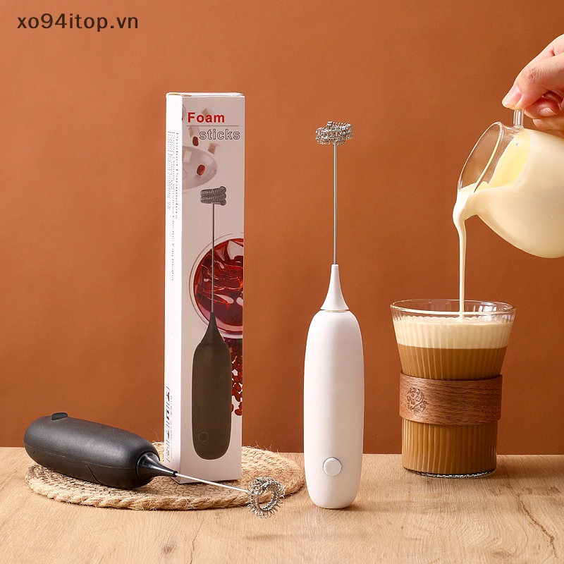 Máy Đánh Trứng / Khuấy Tạo Bọt Cà Phê Cầm Tay Không Dây Chạy Điện XOITOP