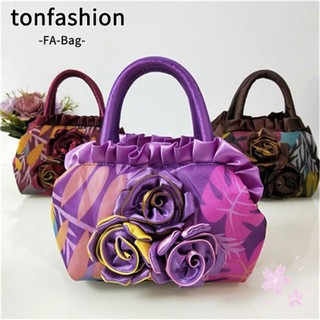 Túi đựng mẹ TONFASHION, Túi đựng mẹ trang trí hoa phong cách quốc gia, Túi xách nữ thêu hoa có dây kéo dành cho người lớn tuổi