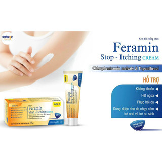 KEM BÔI CHỐNG NGỨA FERAMIN STOP- hỗ trợ trị chàm, giảm ngứa, phục hồi da, ngăn ngừa kích ứng hiệu quả tức thì