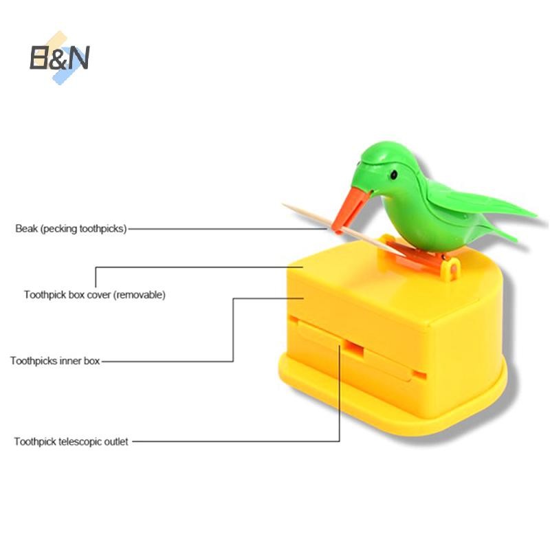 B&N  1 Hộp Đựng Tăm Dễ Thương Sáng Tạo Gag Hộp Tăm Chim Tự Động .