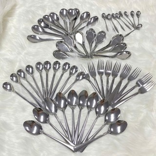 Combo 10 Muỗng canh bầu, canh vuông , Muỗng súp nhọn - Muỗng Inox dày cao cấp - Trường An VN