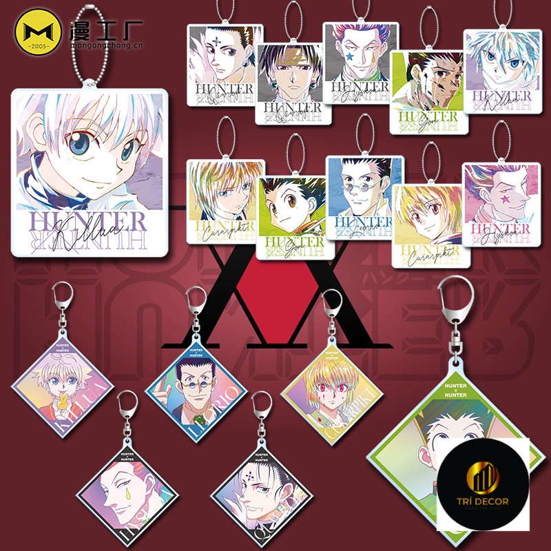 Manga Factory Hunter Mặt dây chuyền Killua Sisoko Kuro Kurapika Acrylic Chuỗi hạt Móc khóa Mặt dây chuyền