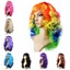 DELMER Cosplay Đảng Tóc Xoăn, Hồng Đen Carnival Tóc Giả Dài, Sân Khấu Thoáng Khí Ngộ nghĩnh Tự Nhiên Phụ Nữ Màu Tóc Giả Tiệc Sinh Nhật