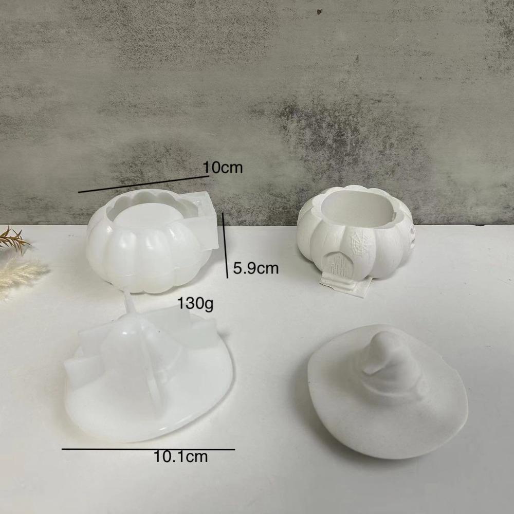 ODAKA Hộp Bảo Quản Bí Ngô, Halloween DIY Pha Lê Nhựa Dính Khuôn Silicon, Thủ Công Làm Khuôn Đúc Halloween Mũ Phù Thủy Lọ Bảo Quản Trang Trí Nhà