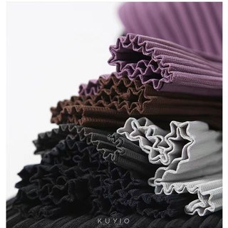 Miyake Quần Dài Tới Mắt Cá Chân Xếp Ly Ba Tầng Dáng Rộng Xếp Ly Thủ Công Hợp Thời Trang Cho NamJF149