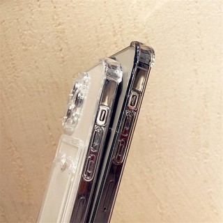 Thẻ trong suốt teck place holder ốp lưng điện thoại cho iPhone 15 14 11 12 Pro Max 13pro xr xs Max x Ví va đập rắn trong suốt lưng mềm T10
