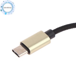 Ulovebsby Loại C Sang Cáp Âm Thanh 2 Bộ Chuyển Đổi Dây Aux USB C Dây Âm Thanh Cho Laptop Điện Thoại Di Động Loa Khuếch Đại Âm Thanh Cáp Khuếch Đại 1 Mét VN