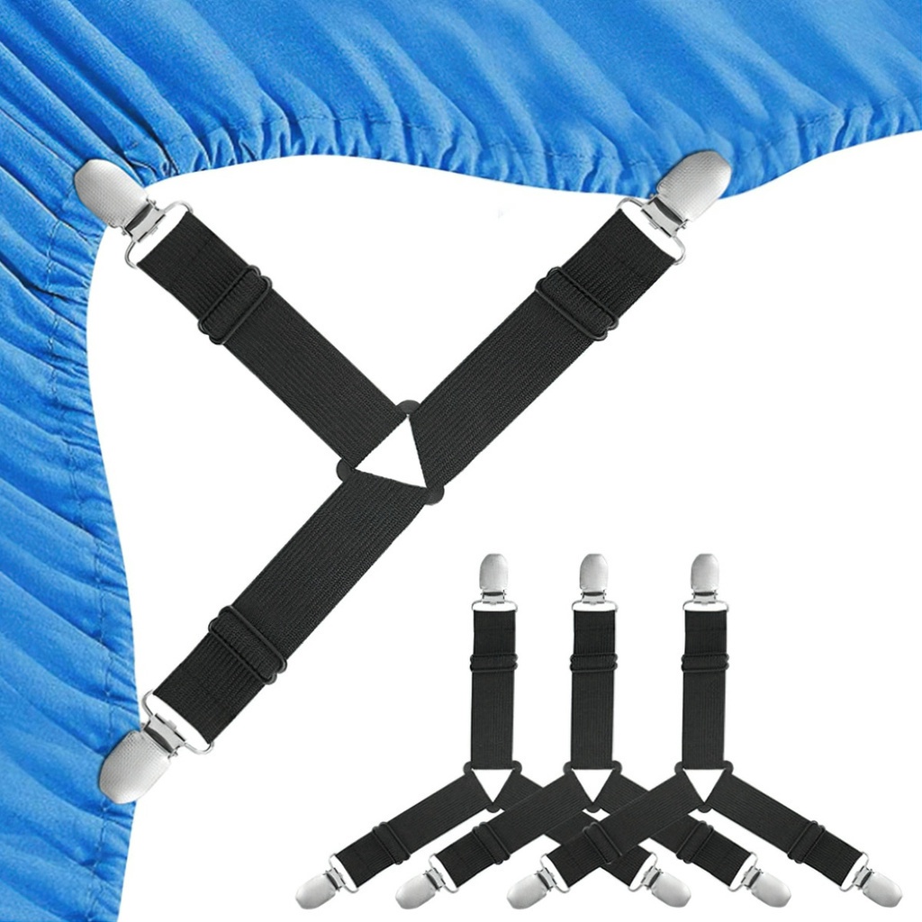 [HCM]Dây kẹp cố định ga giường 3 mặt 6 cạnh tiện lợi Fashinrandy