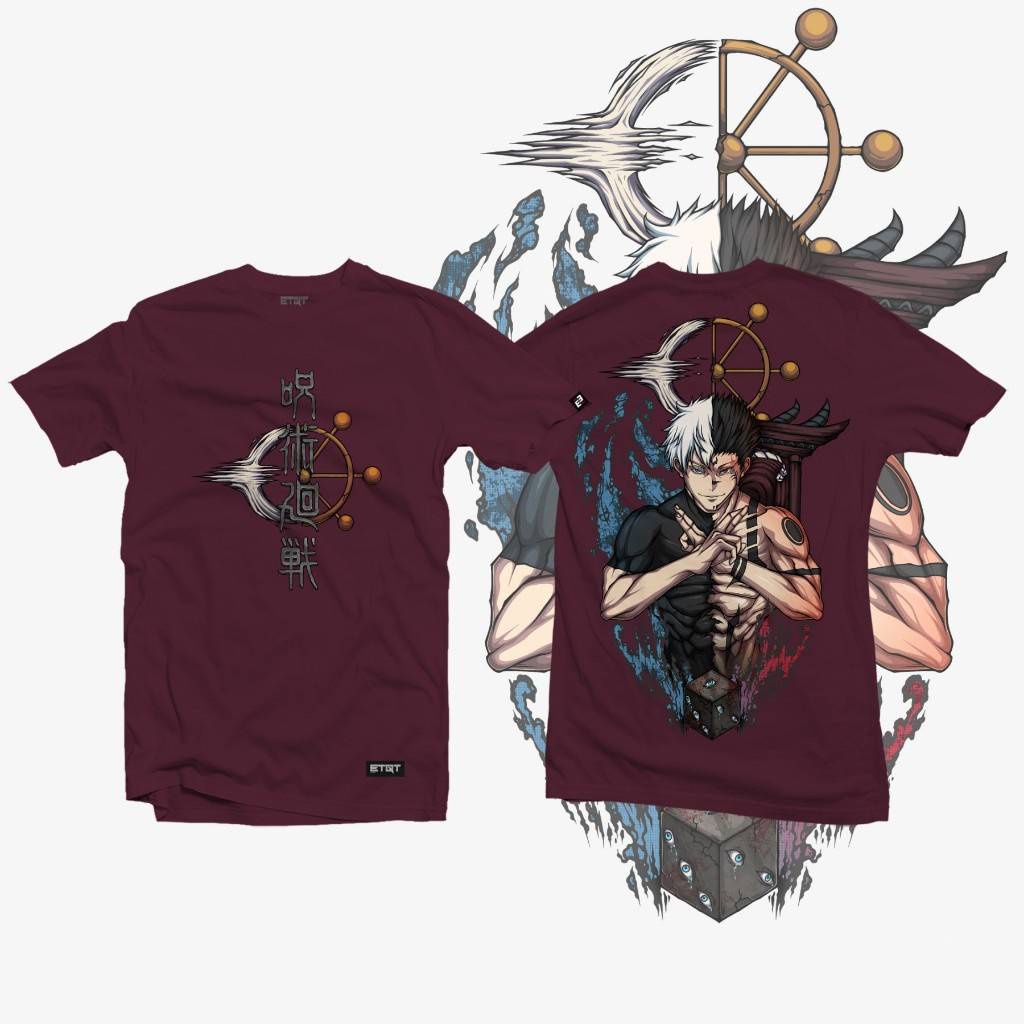 Jujutsu Kaisen Anime Áo Sơ Mi Tay Ngắn Top Unisex Cosplay Satoru Gojo Sukuna Tee Đồ Họa Thời Trang Áo Thun Plus Kích Thước
