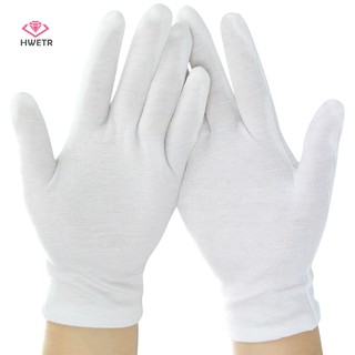 1 Đôi Găng Tay cotton Màu Trắng Thấm Hút Mồ Hôi Mới