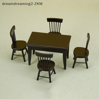 [dreamdreaming] Trang trí nội thất nhà búp bê Mô hình bàn và ghế thủ công Shoog Đạo cụ cảnh [zkm]
