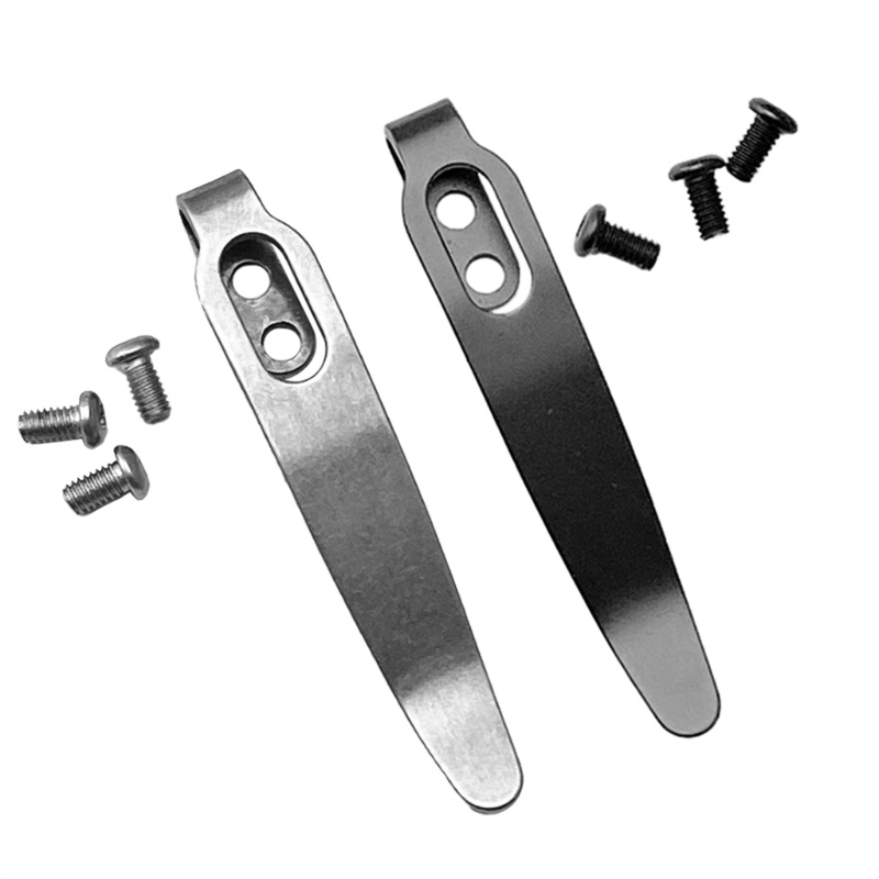 ZYARUKO 1 Bộ 420 Chất Liệu Thép Không Gỉ Kẹp Lưng Với 3 M 2 5 Vít Bỏ Túi Eo Kẹp Cho Dao DIY Make Acc